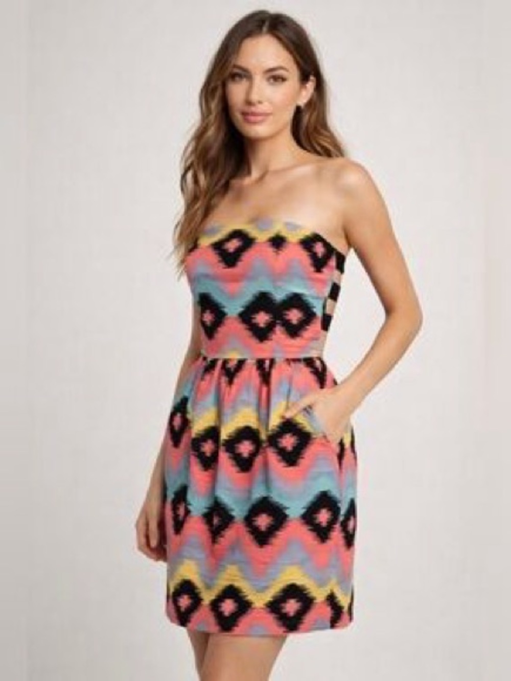 Rachel Roy Strapless Mini Dress - Size 10
